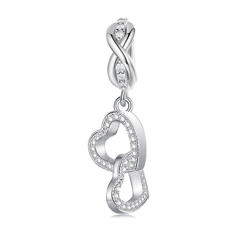 925 Sterling Silver Charm Beads fit Original Pan Charms Bracelet Dog Love Avocado Flower Silver Jewelry Making DIY Gift