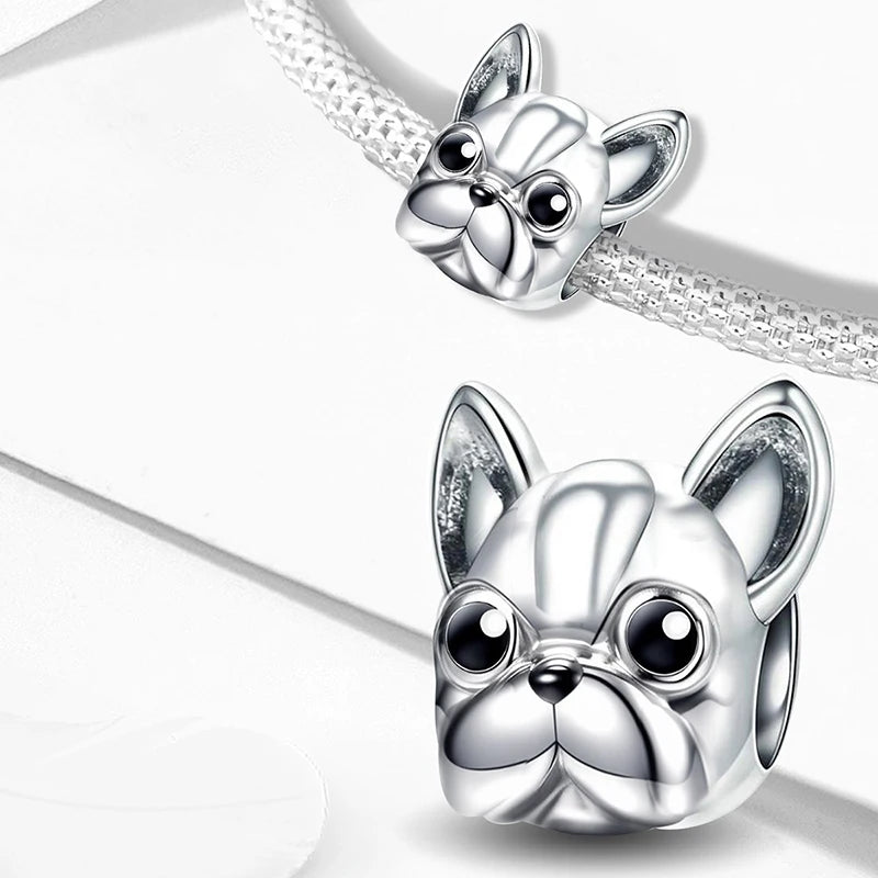 925 Sterling Silver Charm Beads fit Original Pan Charms Bracelet Dog Love Avocado Flower Silver Jewelry Making DIY Gift