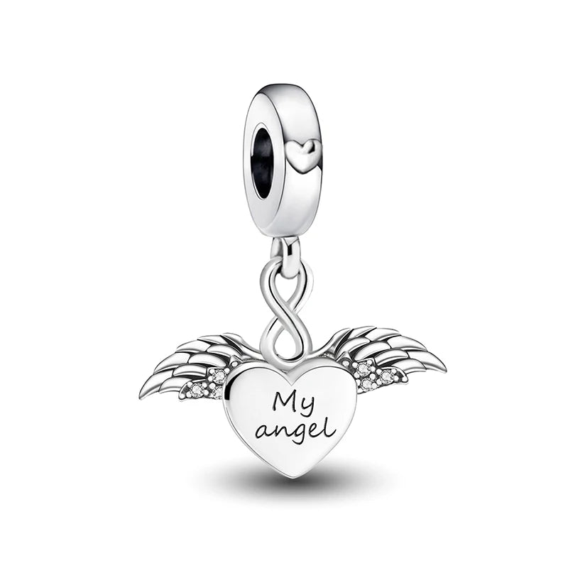 925 Sterling Silver Charm Beads fit Original Pan Charms Bracelet Dog Love Avocado Flower Silver Jewelry Making DIY Gift