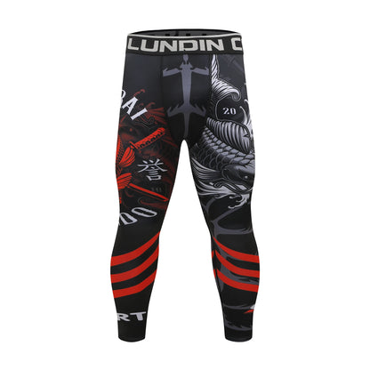 Cody Lundin Sports Men’s BJJ Spats Leggings Tights Jiu Jitsu MMA no Gi spat Compression Pants for Men Running Leggings