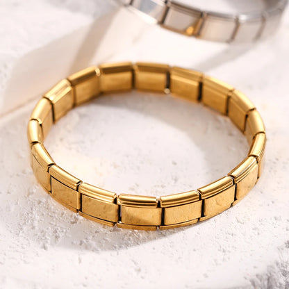 RAKOL Classic Stainless Steel Pendant Italian Chain Link Men Women Suitable For 9mm Bracelet Making DIY Steel Module Tools