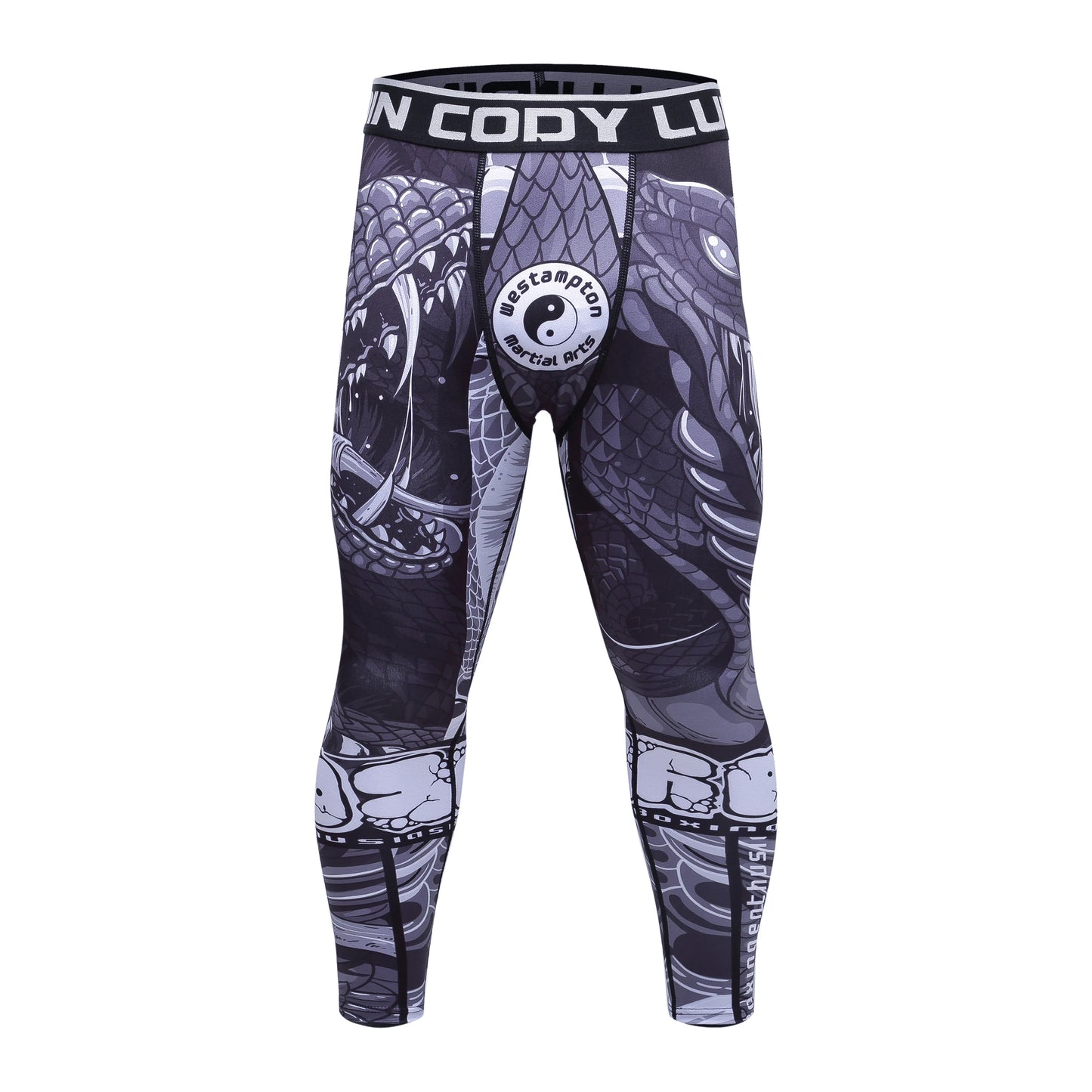 Cody Lundin Sports Men’s BJJ Spats Leggings Tights Jiu Jitsu MMA no Gi spat Compression Pants for Men Running Leggings