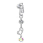Fake Belly Piercing Sunflower Dangling Long Fake Belly Button Pircing Clip On Umbilical Navel Cartilage Earring Clip Jewelry