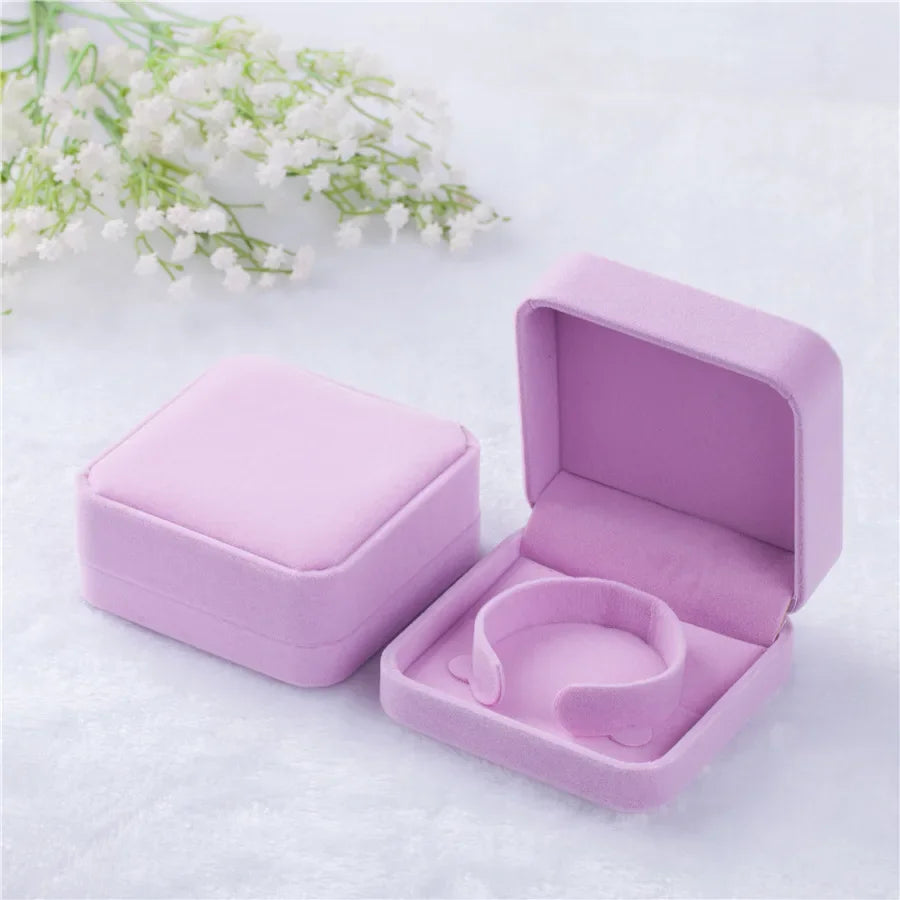 Velvet Bracelet Box High Quality Necklace Jewelry Storage Boxes Bangle Case Proposal Engagement Wedding Counter Display Packing