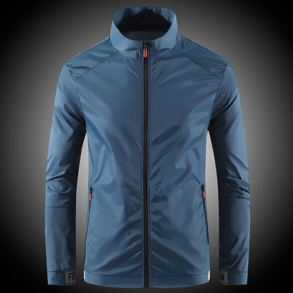 Men's sun protection clothes for summer ultra-thin breathable ice silk trendy fashion UV resistant air conditioning jacket jacke