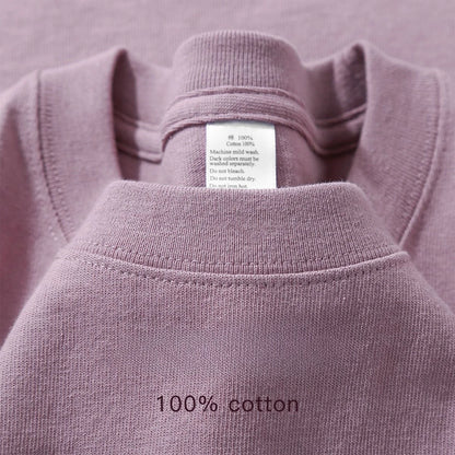 260gsm Combed Cotton Tees Tshirts Mens Solid Tops Woman Male Short Sleeve Breathable Summer Basic Tops T Shirts