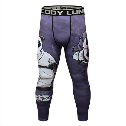 Cody Lundin Sports Men’s BJJ Spats Leggings Tights Jiu Jitsu MMA no Gi spat Compression Pants for Men Running Leggings