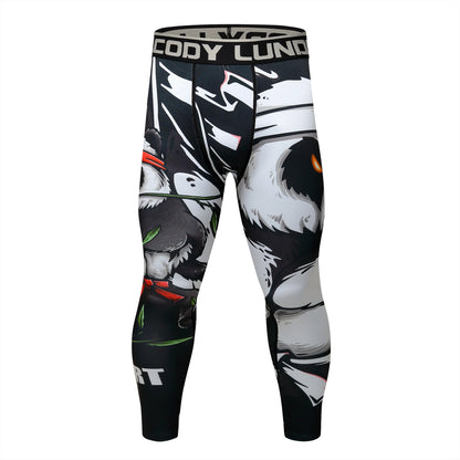 Cody Lundin Sports Men’s BJJ Spats Leggings Tights Jiu Jitsu MMA no Gi spat Compression Pants for Men Running Leggings