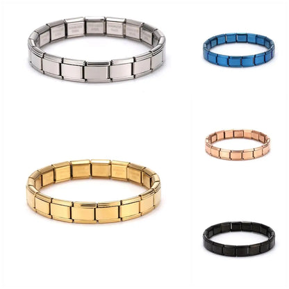 RAKOL Classic Stainless Steel Pendant Italian Chain Link Men Women Suitable For 9mm Bracelet Making DIY Steel Module Tools