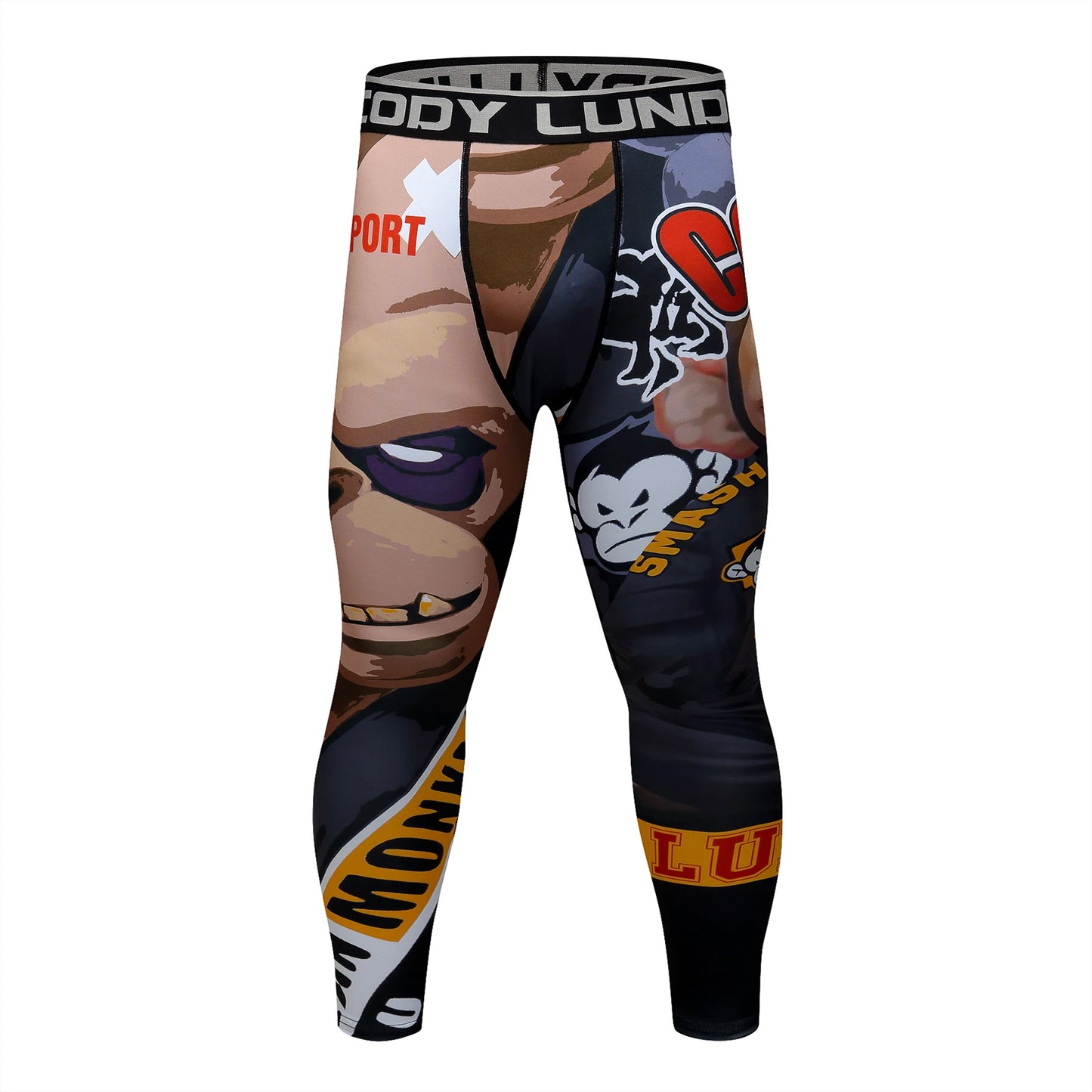 Cody Lundin Sports Men’s BJJ Spats Leggings Tights Jiu Jitsu MMA no Gi spat Compression Pants for Men Running Leggings