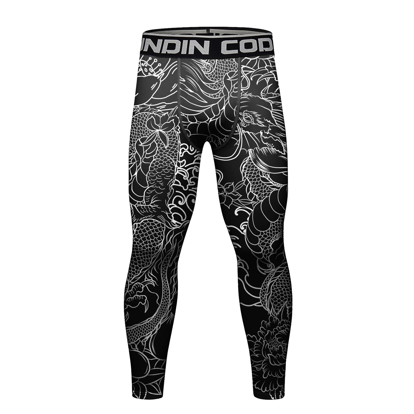 Cody Lundin Sports Men’s BJJ Spats Leggings Tights Jiu Jitsu MMA no Gi spat Compression Pants for Men Running Leggings